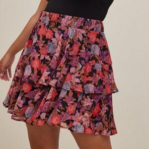 Torrid 4 Mini Tiered Lurex Skirt New
